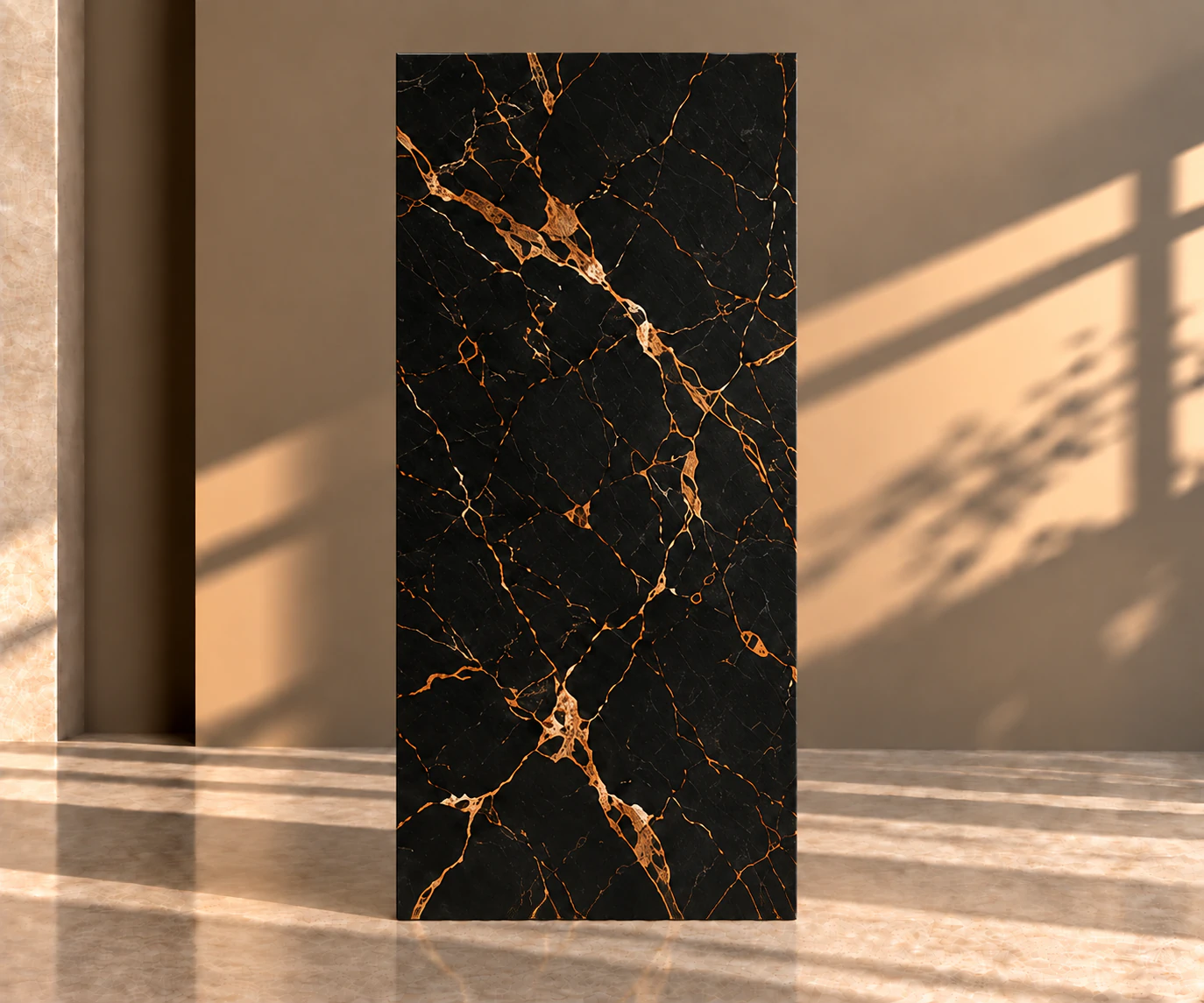 Black Gold marble look panels