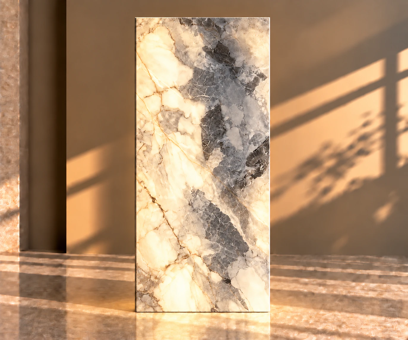 Silver Marble translucent panels